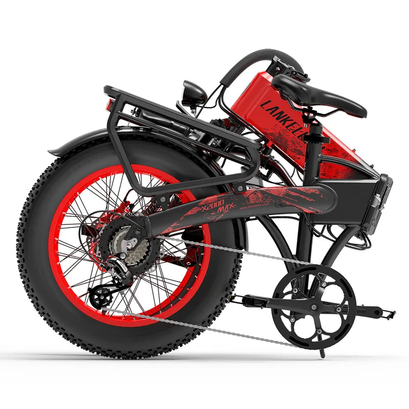 LANKELEISI X2000MAX Folding Fat Tire Electric Bike 2000W Brushless Motor 48V20Ah Samsung Battery Hydraulic Brake Ebike