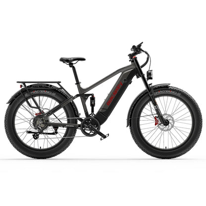 (EU Stock) DUKAWEY Silvertip8 Fat Tire Electric Bike 1000W 52V20Ah Samsung Cells Hydraulic Brake Off Road Ebike