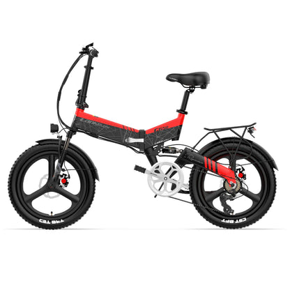 (EU Stock) LANKELEISI G650 Foldable Electric Bike 500W Motor 48V 12.8Ah 20×2.4" Fat Tire Hydraulic Brakes E-bike