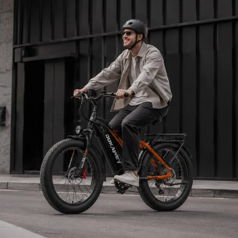 （EU Stock） DUKAWEY DM530PLUS Step-Thru Fat Tire Electric Bike 1000W 52V20Ah Samsung Battery Hydraulic Brake Commuter Ebike
