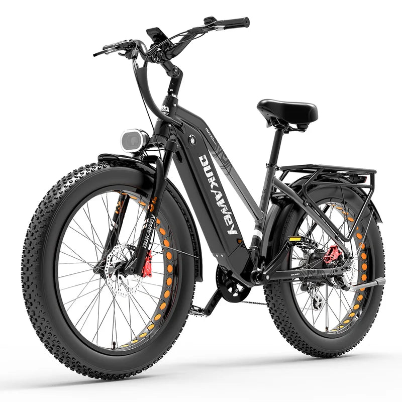 （EU Stock） DUKAWEY DM530PLUS Step-Thru Fat Tire Electric Bike 1000W 52V20Ah Samsung Battery Hydraulic Brake Commuter Ebike