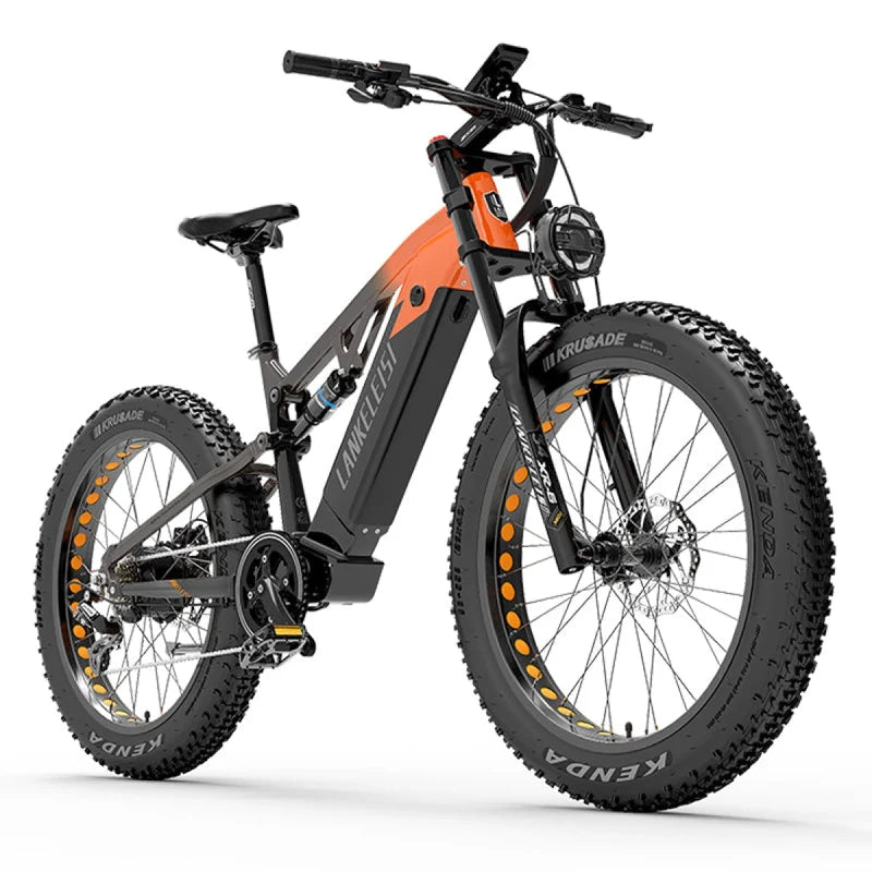 (EU Stock) LANKELEISI RV800PLUS Fat Tire Electric Bike 750W Brushless Motor 48V 20Ah Samsung Cell Battery 26*4.0 Off Road E-Bike Hydraulic Brake
