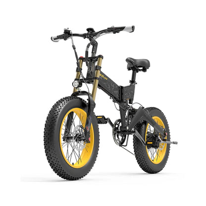 LANK ELEISI X3000PLUS Folding Fat Tire Electric Bike 1000W Full Suspension Hydraulic Brake Foldable Off Road Ebike