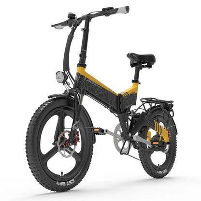 (EU Stock) LANKELEISI G650 Foldable Electric Bike 500W Motor 48V 12.8Ah 20×2.4" Fat Tire Hydraulic Brakes E-bike