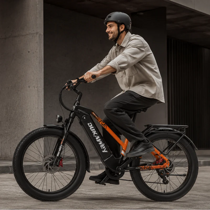 （EU Stock） DUKAWEY DM530PLUS Step-Thru Fat Tire Electric Bike 1000W 52V20Ah Samsung Battery Hydraulic Brake Commuter Ebike