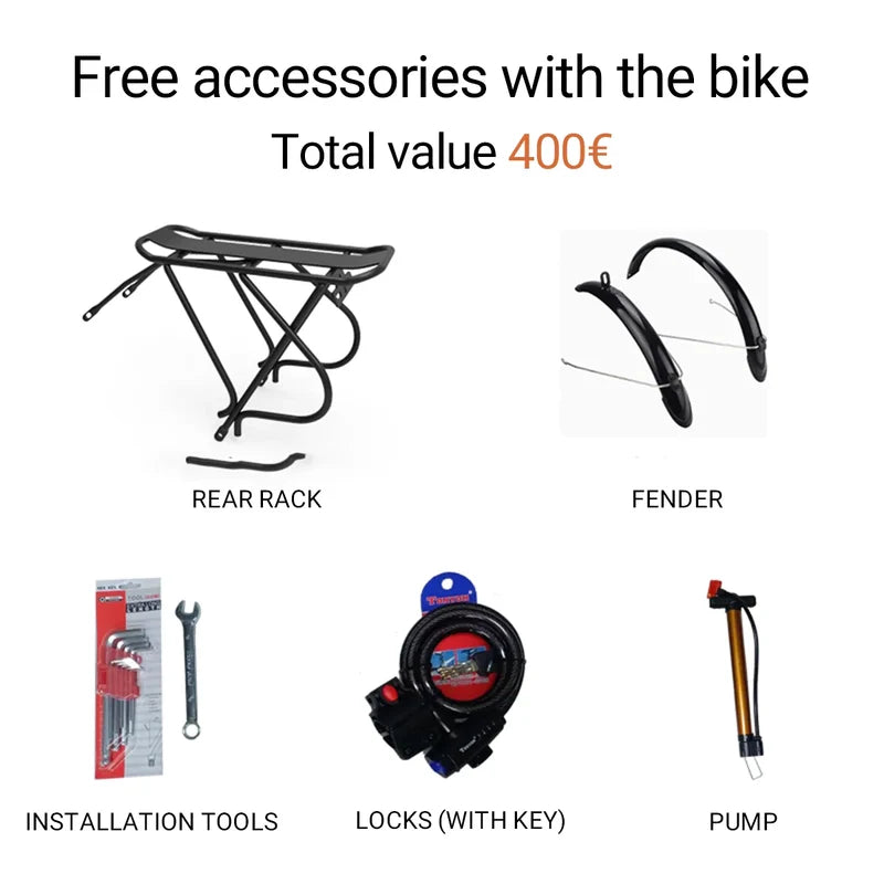 (EU Stock) LANKELEISI G650 Foldable Electric Bike 500W Motor 48V 12.8Ah 20×2.4" Fat Tire Hydraulic Brakes E-bike