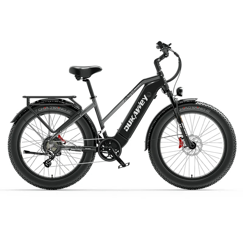 （EU Stock） DUKAWEY DM530PLUS Step-Thru Fat Tire Electric Bike 1000W 52V20Ah Samsung Battery Hydraulic Brake Commuter Ebike