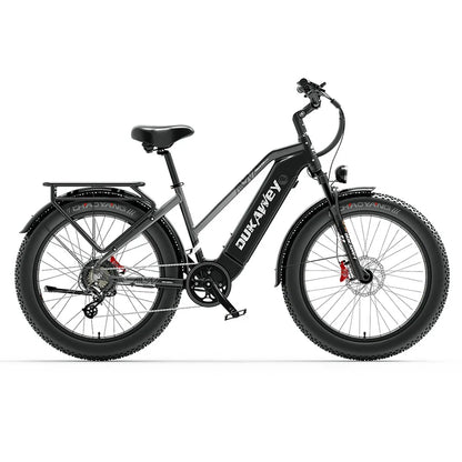 （EU Stock） DUKAWEY DM530PLUS Step-Thru Fat Tire Electric Bike 1000W 52V20Ah Samsung Battery Hydraulic Brake Commuter Ebike