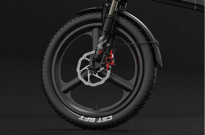 (EU Stock) LANKELEISI G650 Foldable Electric Bike 500W Motor 48V 12.8Ah 20×2.4" Fat Tire Hydraulic Brakes E-bike